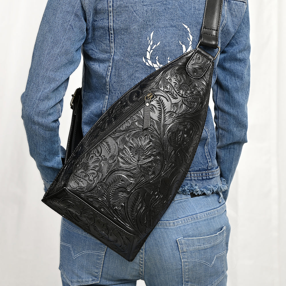 American Darling Sling Hand Tooled Genuine Leather