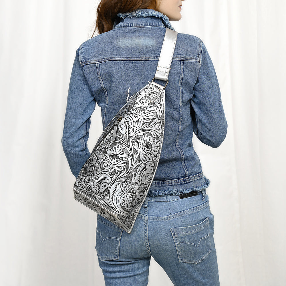 American Darling Sling Hand Tooled Genuine Leather