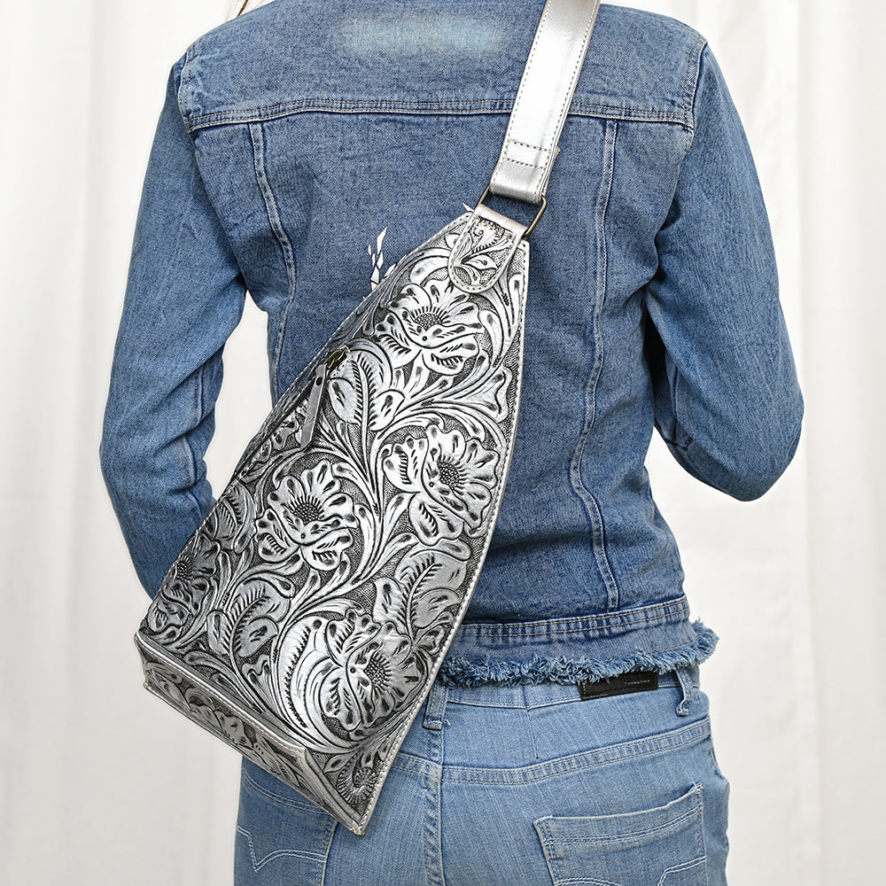 American Darling Sling Hand Tooled Genuine Leather