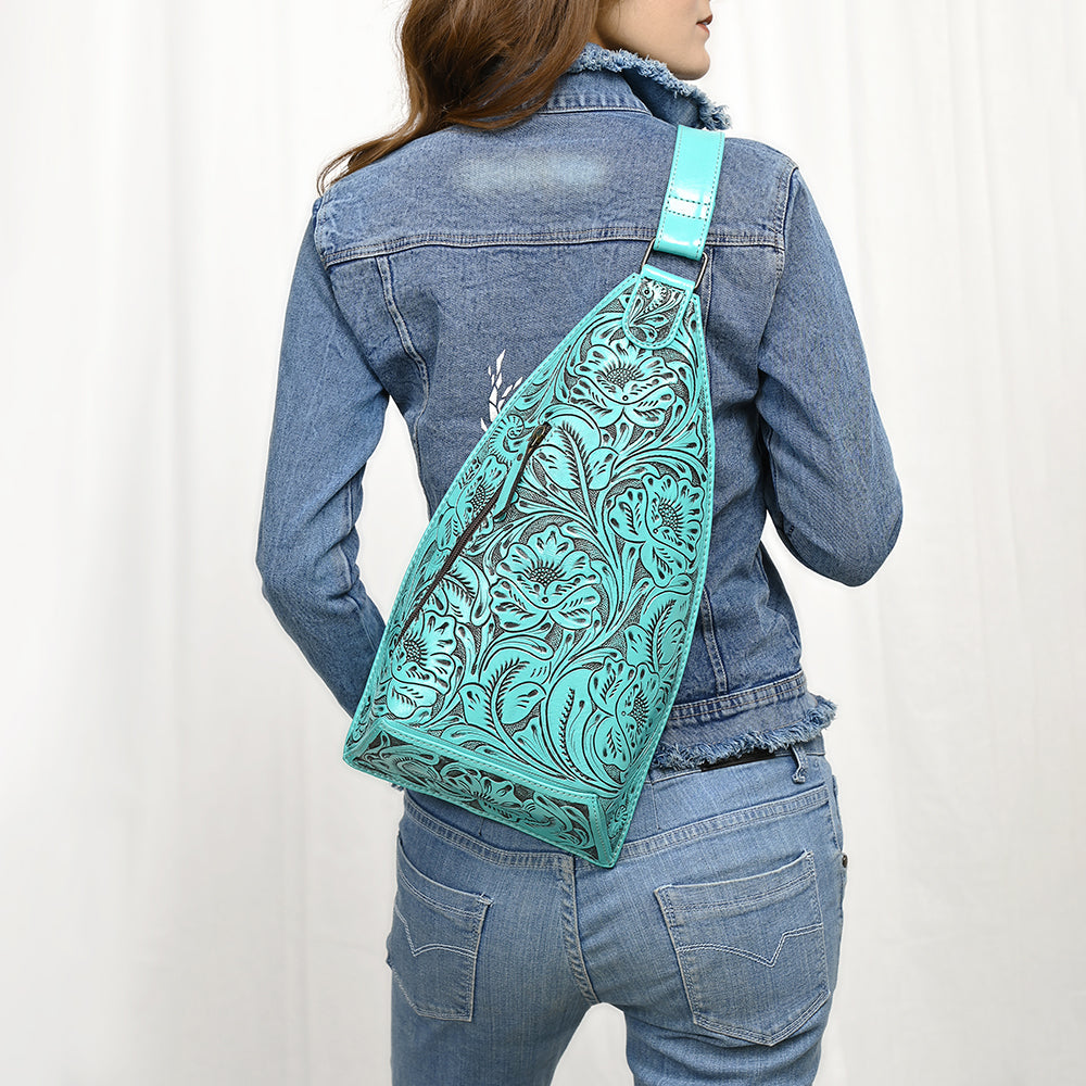 American Darling Sling Hand Tooled Genuine Leather