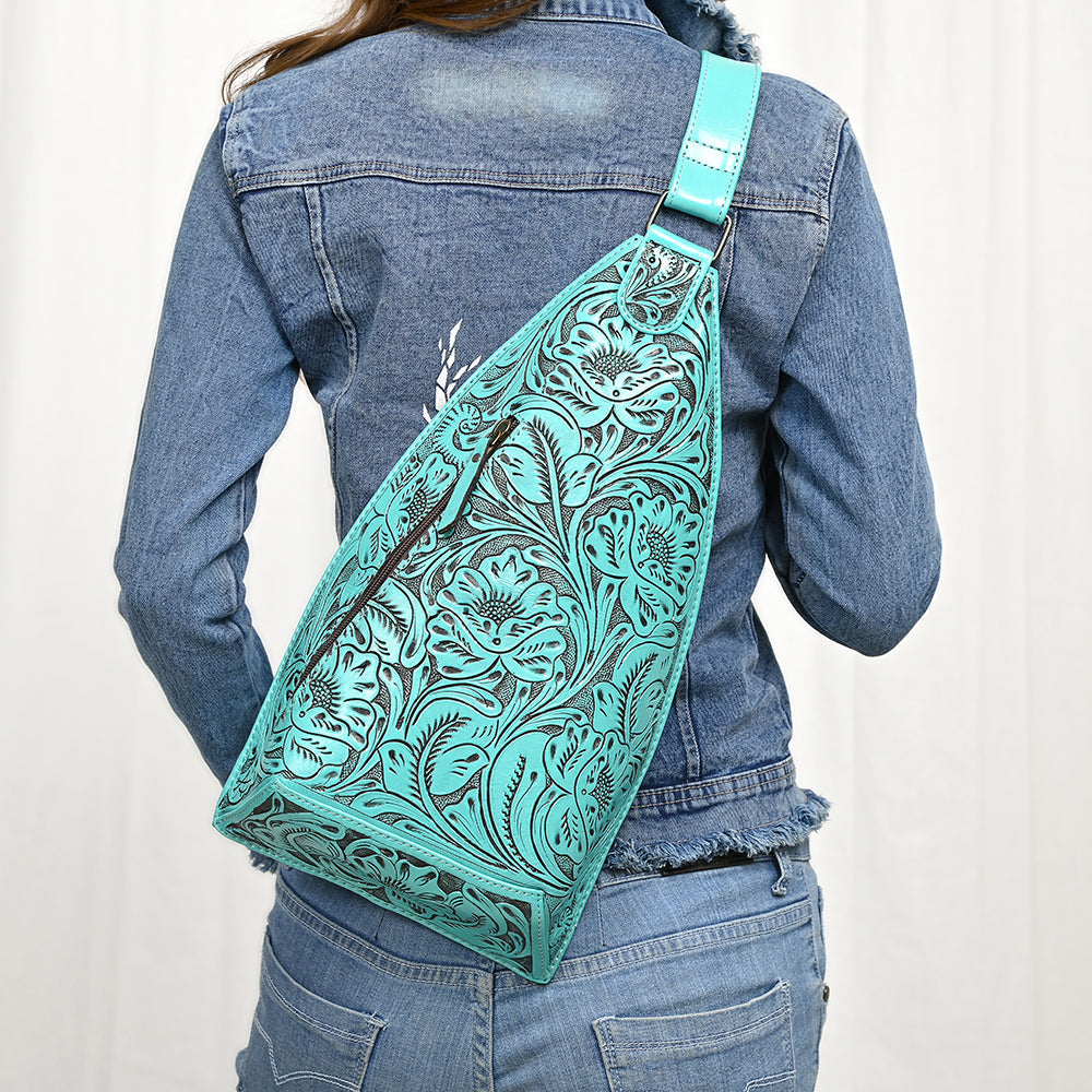 American Darling Sling Hand Tooled Genuine Leather