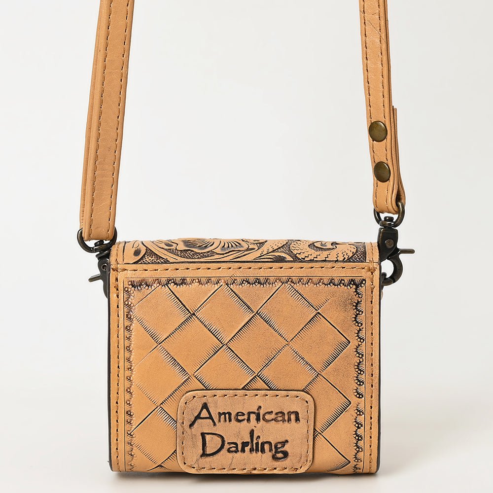American Darling Wallet Hand Tooled Genuine Leather