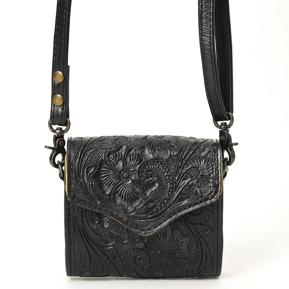 American Darling Hand Tooled Genuine Leather Western Wallet Bag – Compact Crossbody with Premium Craftsmanship for Everyday Use