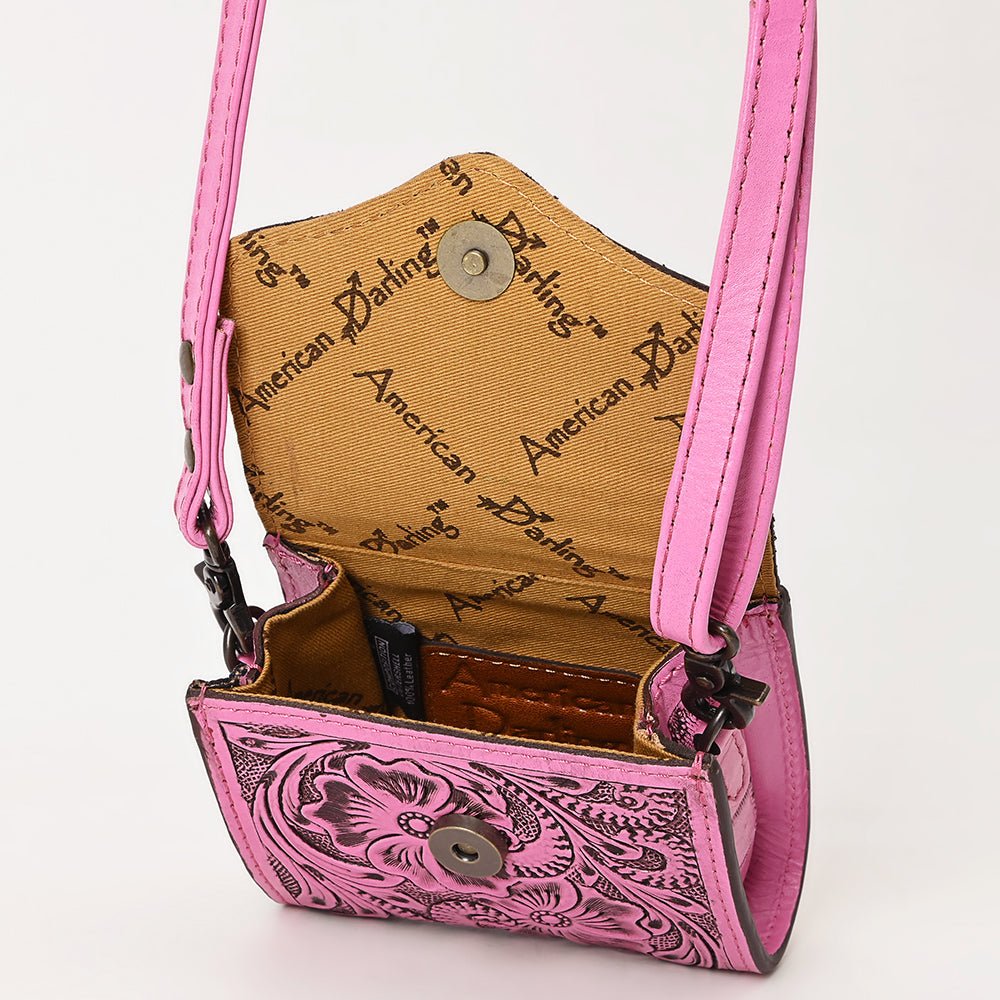 American Darling Wallet Hand Tooled Genuine Leather
