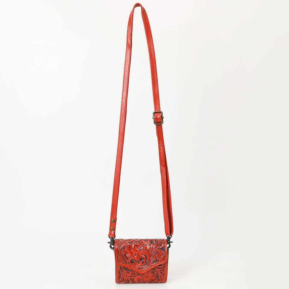 American Darling Hand Tooled Genuine Leather Western Wallet Bag – Compact Crossbody with Premium Craftsmanship for Everyday Use