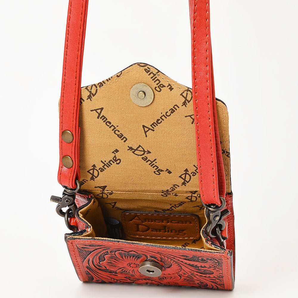 American Darling Wallet Hand Tooled Genuine Leather