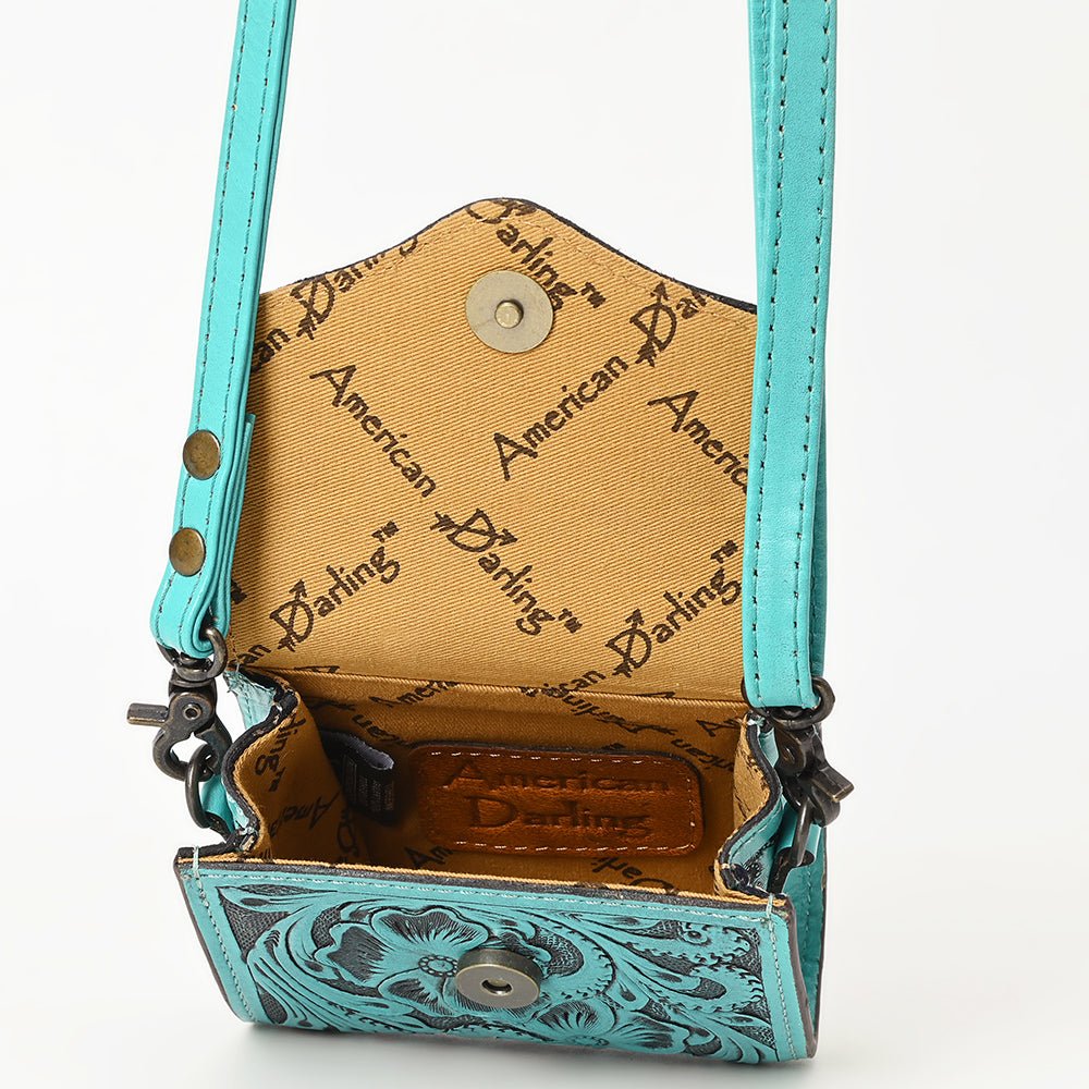 American Darling Wallet Hand Tooled Genuine Leather