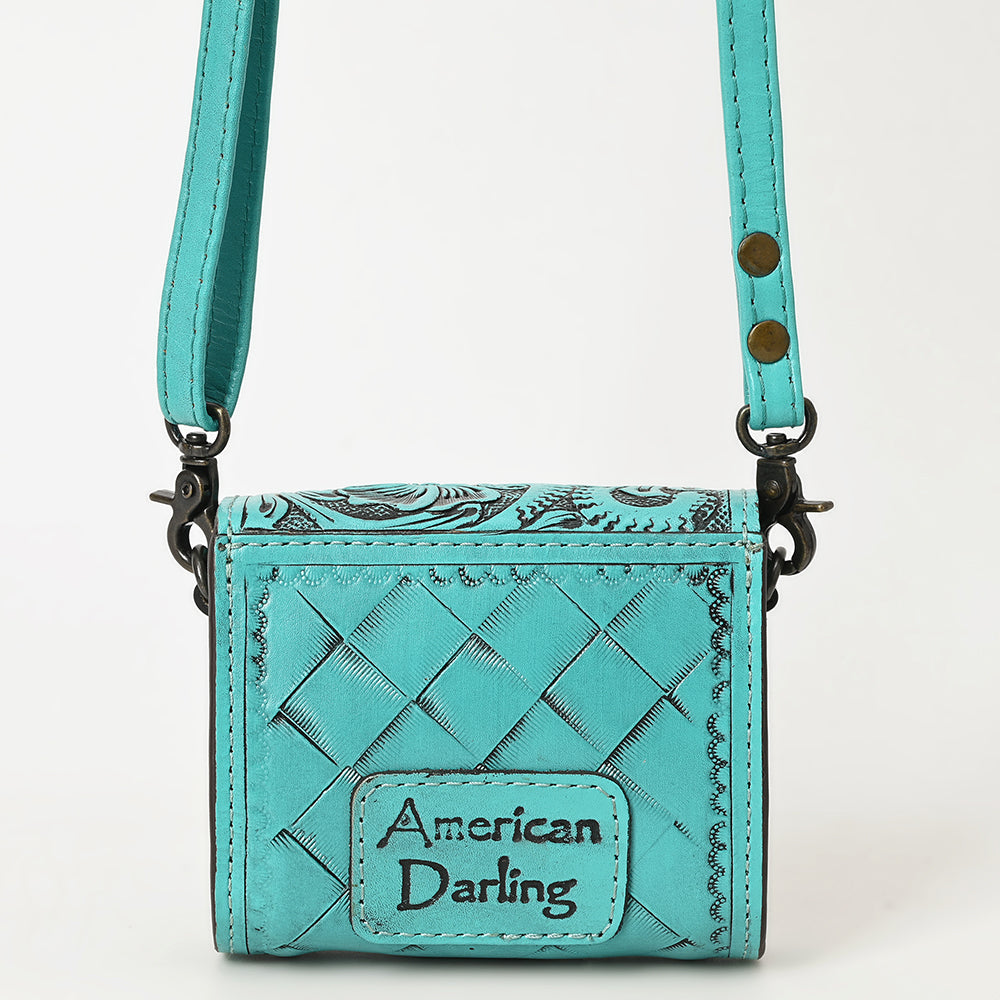 American Darling Hand Tooled Genuine Leather Western Wallet Bag – Compact Crossbody with Premium Craftsmanship for Everyday Use