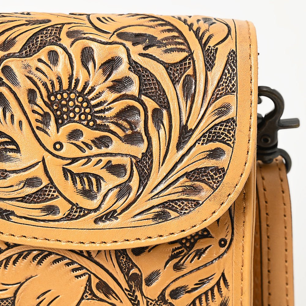 American Darling Cell Phone Holder Hand Tooled Genuine Leather
