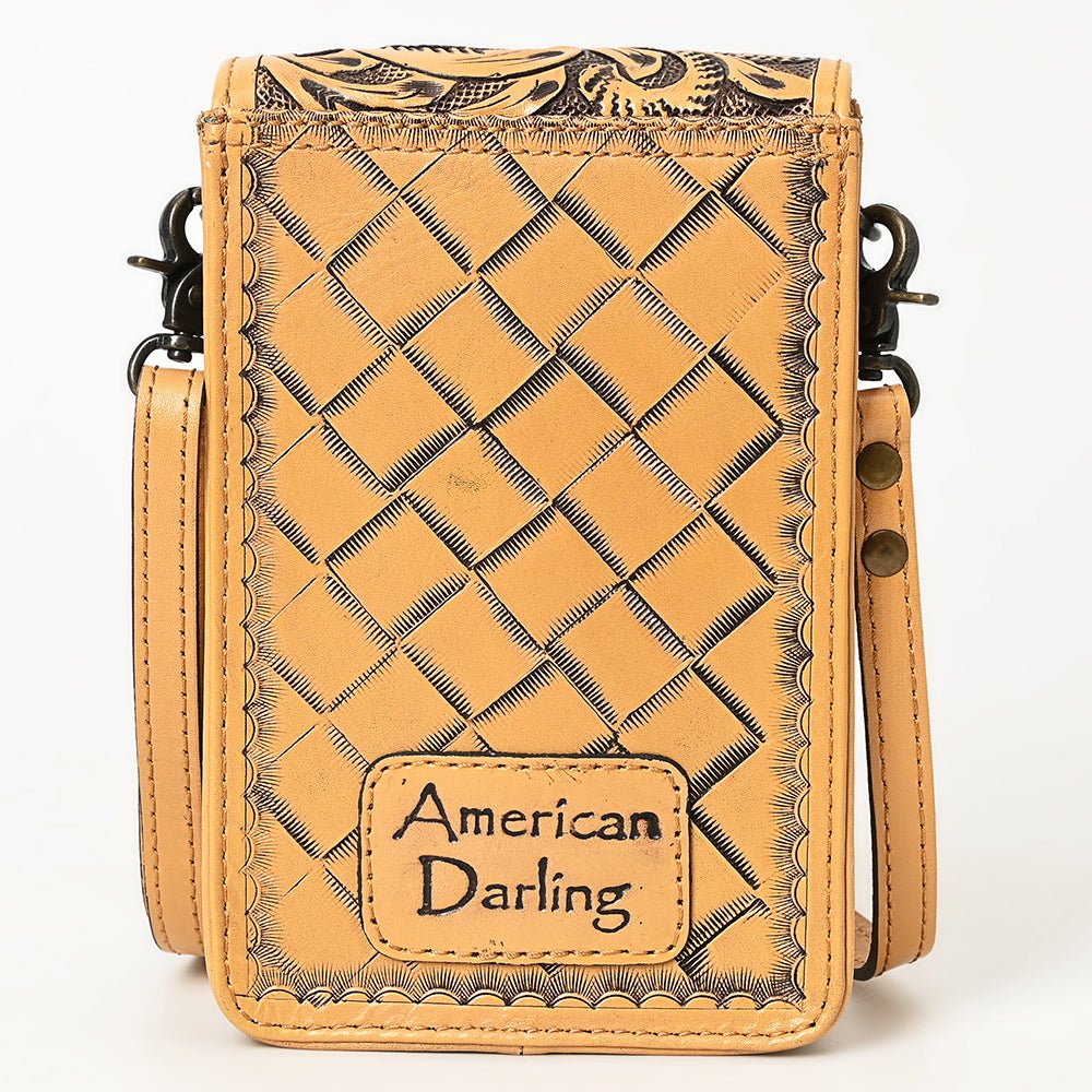 American Darling Cell Phone Holder Hand Tooled Genuine Leather
