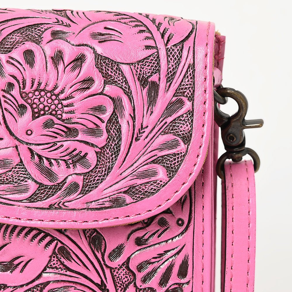 American Darling Cell Phone Holder Hand Tooled Genuine Leather