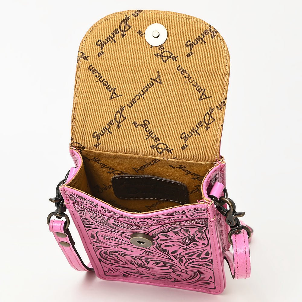 American Darling Cell Phone Holder Hand Tooled Genuine Leather