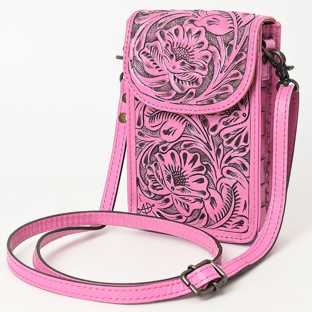 American Darling Cell Phone Holder Hand Tooled Genuine Leather