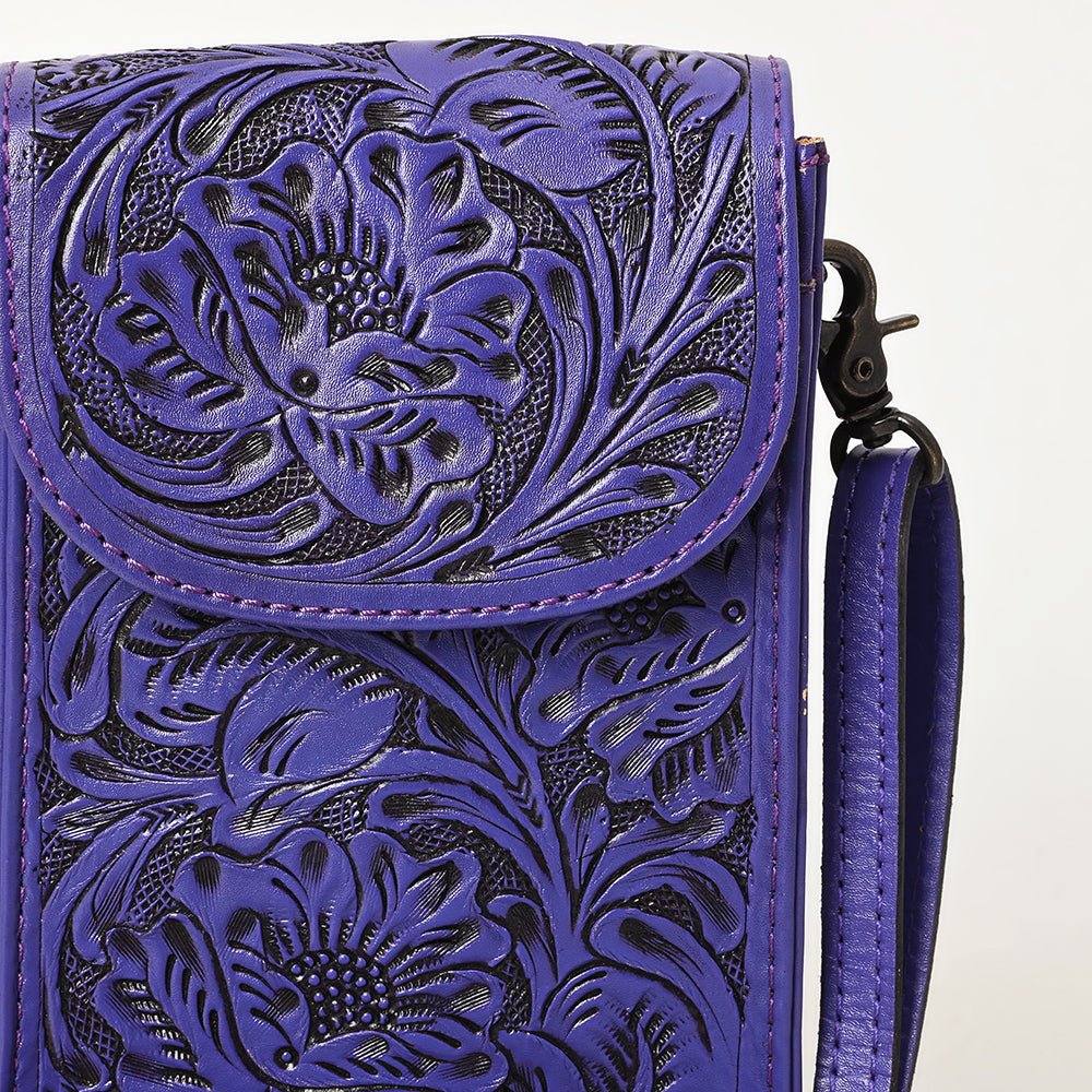 American Darling Cell Phone Holder Hand Tooled Genuine Leather