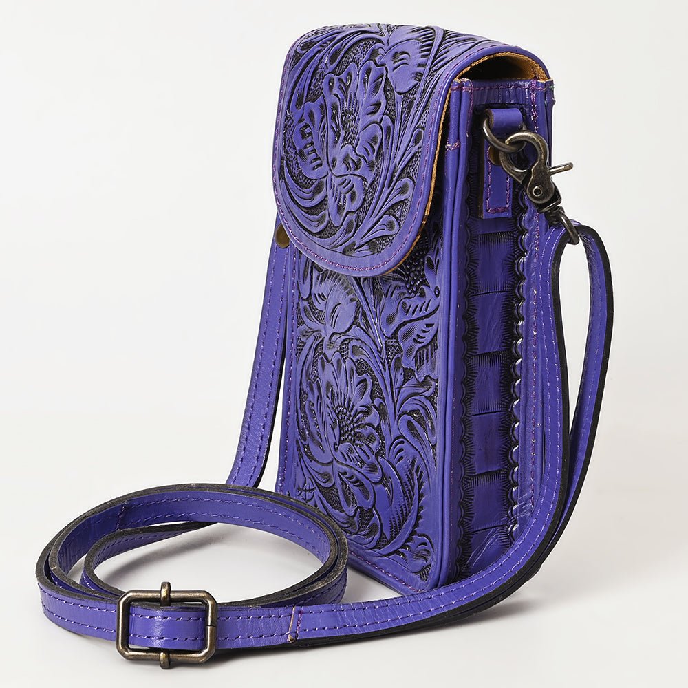American Darling Cell Phone Holder Hand Tooled Genuine Leather