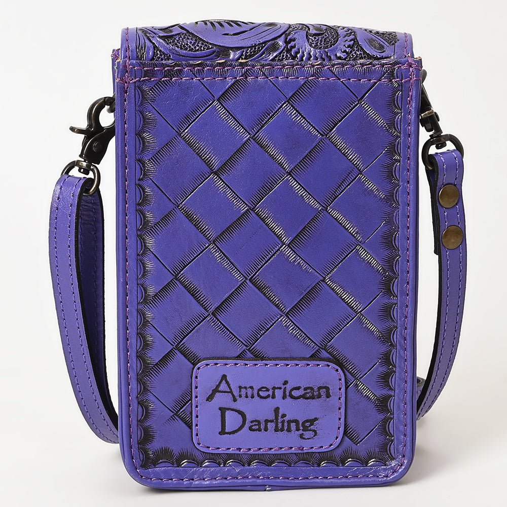 American Darling Cell Phone Holder Hand Tooled Genuine Leather