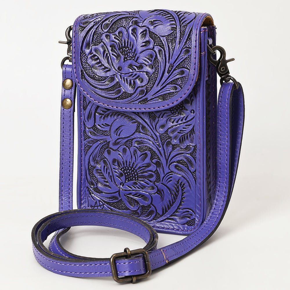 American Darling Cell Phone Holder Hand Tooled Genuine Leather
