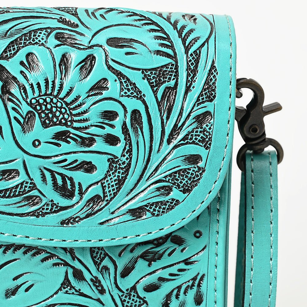 American Darling Cell Phone Holder Hand Tooled Genuine Leather