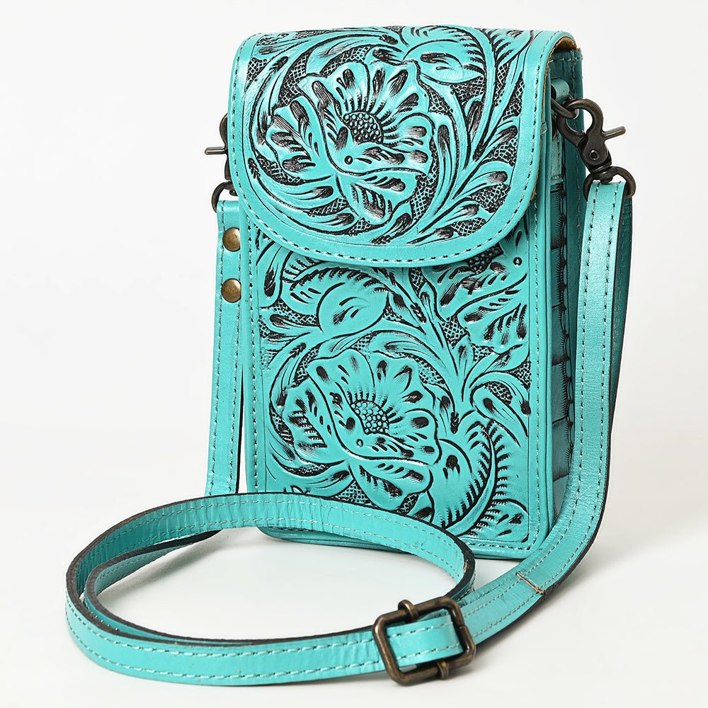 American Darling Cell Phone Holder Hand Tooled Genuine Leather