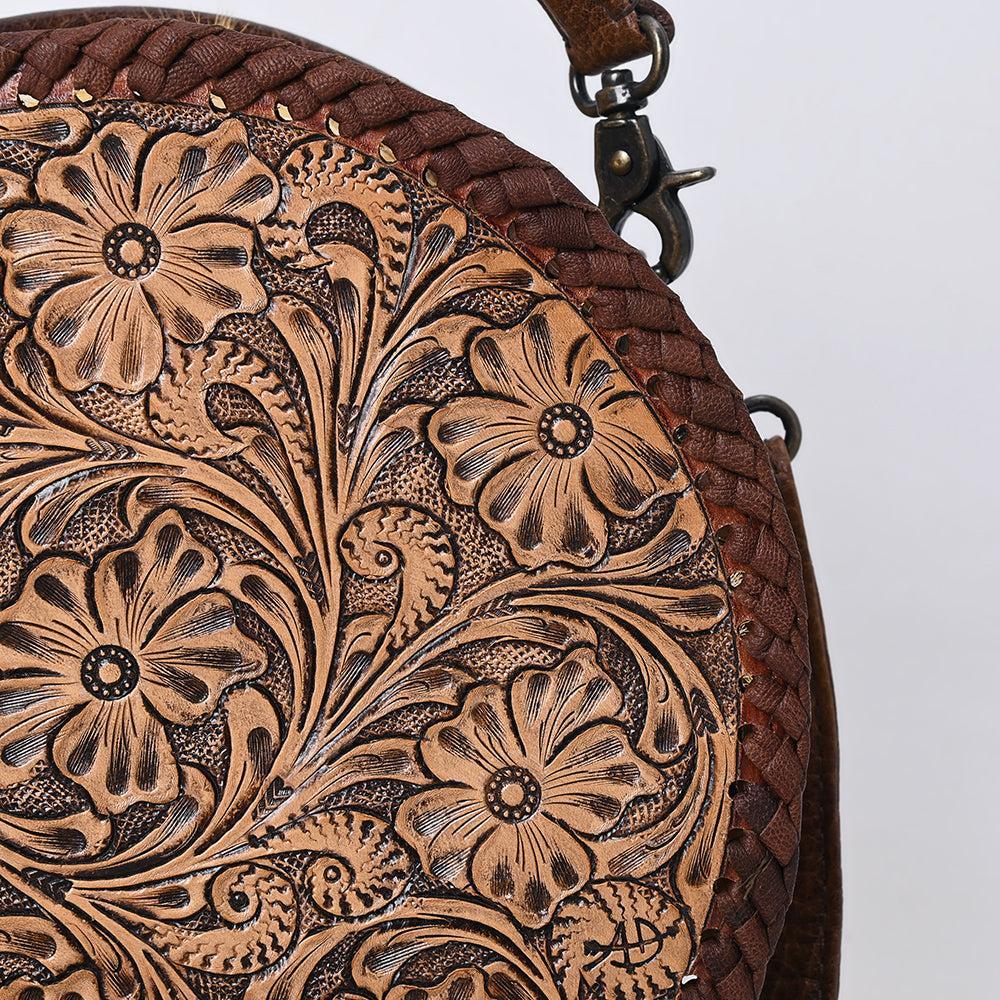 American Darling Hand-Tooled Genuine Leather Crossbody Bag