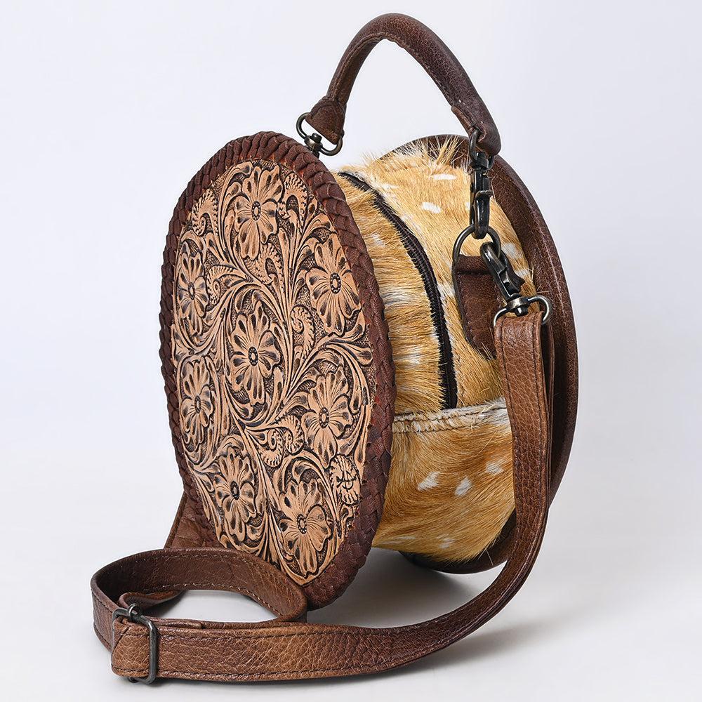 American Darling Hand-Tooled Genuine Leather Crossbody Bag