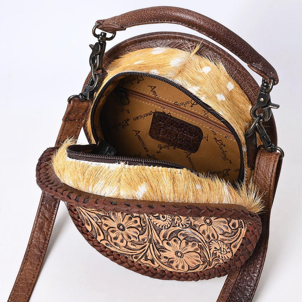 American Darling Hand-Tooled Genuine Leather Crossbody Bag