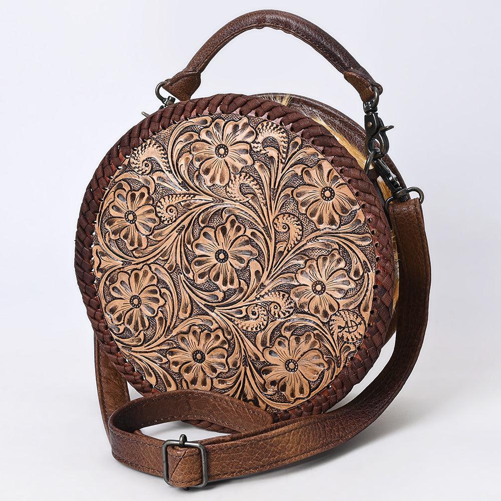 American Darling Hand-Tooled Genuine Leather Crossbody Bag