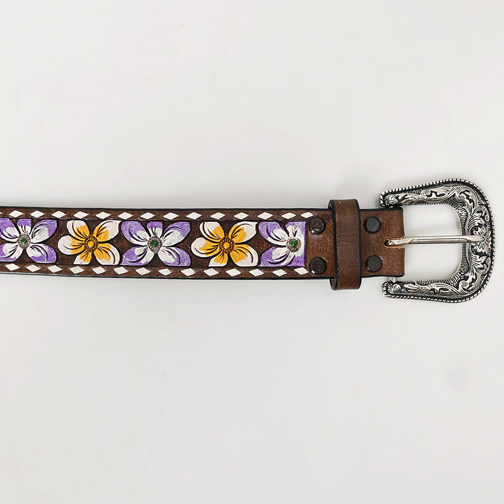 Beautifully Hand Tooled Genuine American Leather Belt Men and Women