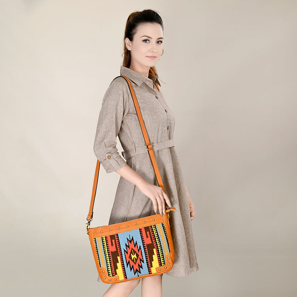 OHLAY Saddle Blanket Leather Crossbody Bag