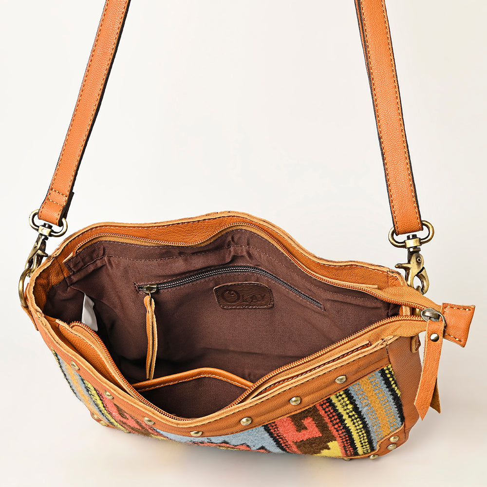 OHLAY Saddle Blanket Leather Crossbody Bag