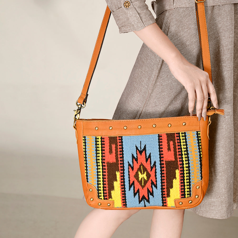OHLAY Saddle Blanket Leather Crossbody Bag