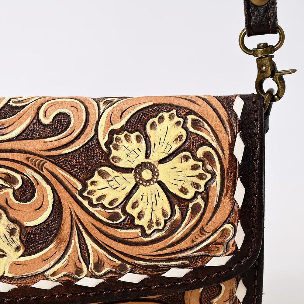 American Darling Hand-Tooled Genuine Leather Clutch