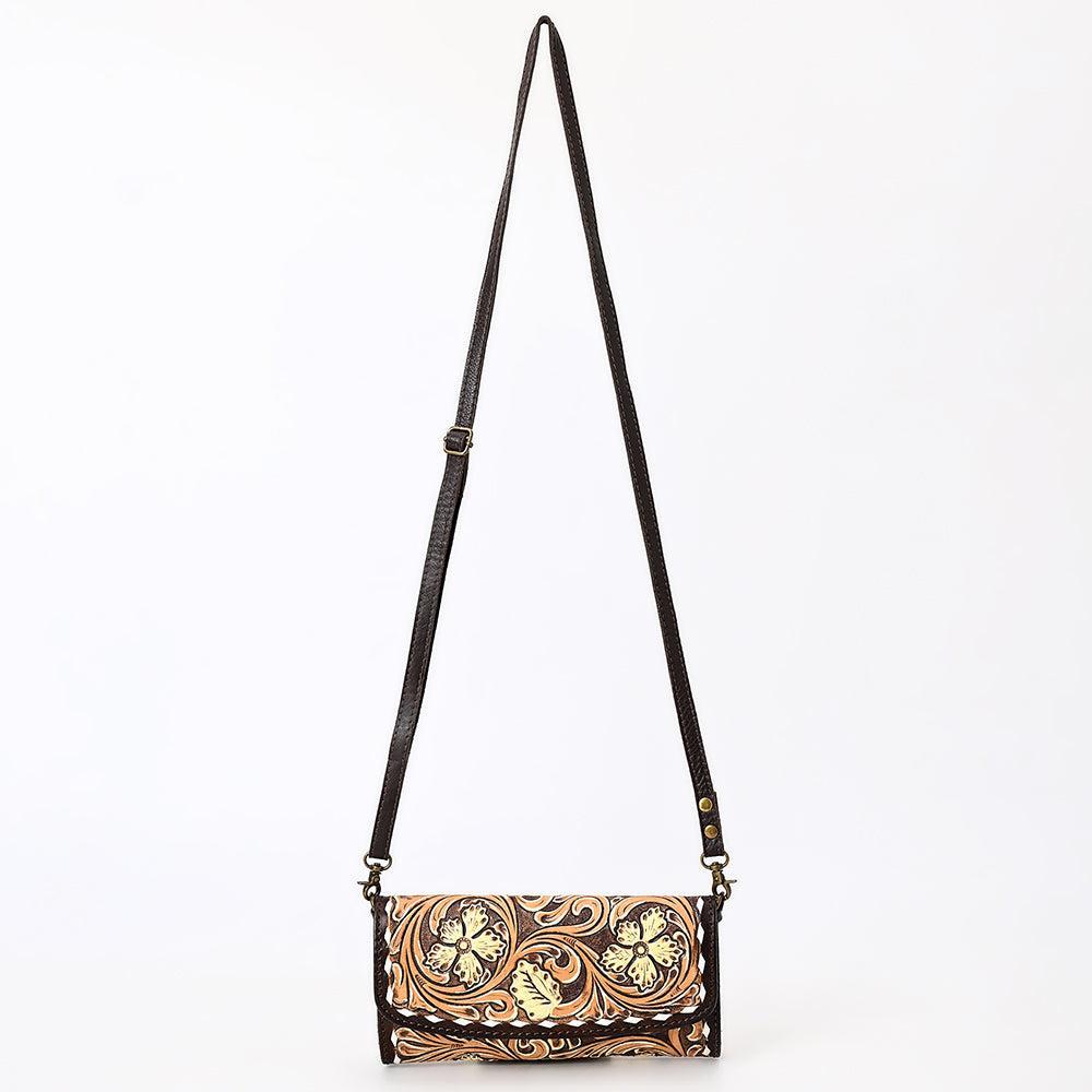American Darling Hand-Tooled Genuine Leather Clutch
