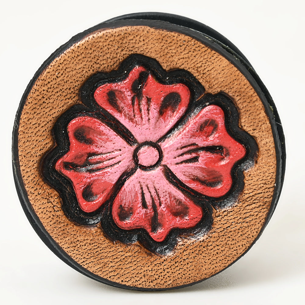 American Darling Hand Tooled Painted Pop Phone Grip Stand Holder Tan