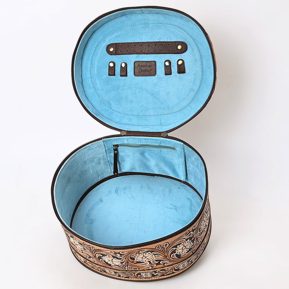 American Darling Jewelry Case Beautifully Hand Tooled Genuine Leather