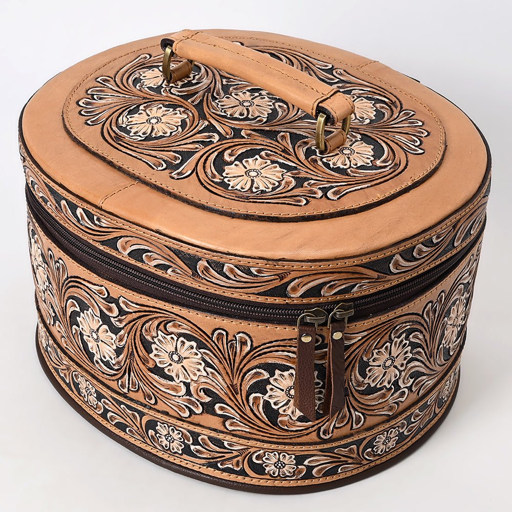 American Darling Jewelry Case Beautifully Hand Tooled Genuine Leather