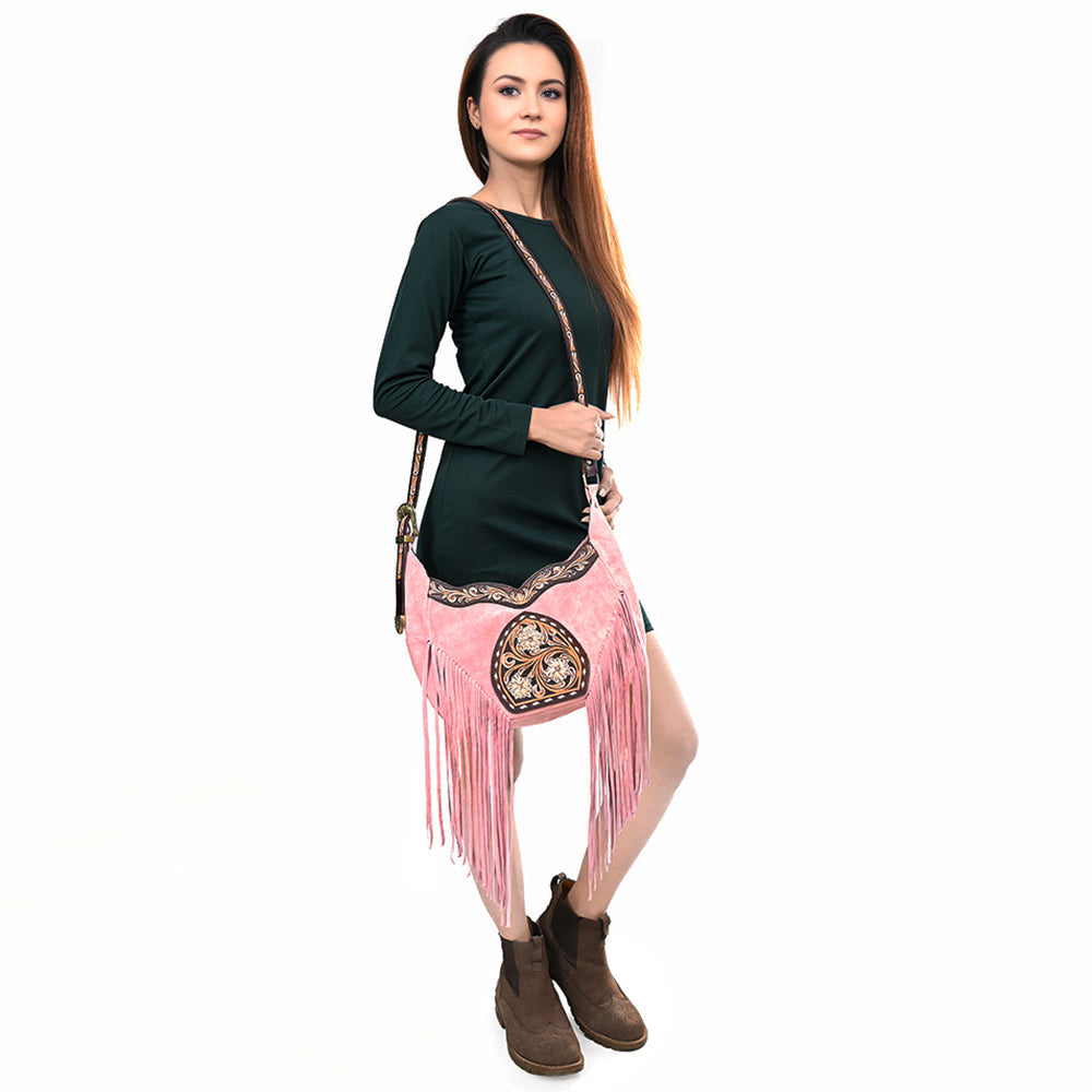 American Darling Crossbody Hand Tooled Genuine Leather