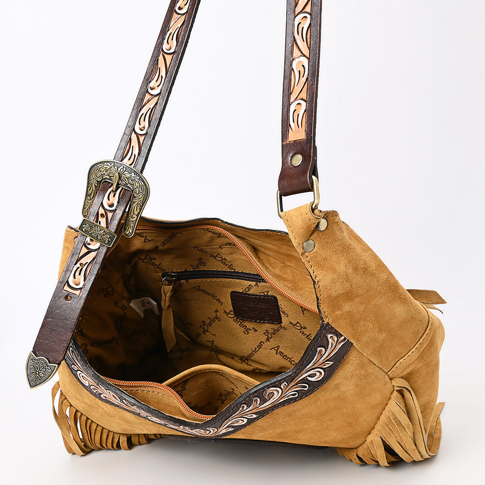 American Darling Crossbody Hand Tooled Genuine Leather