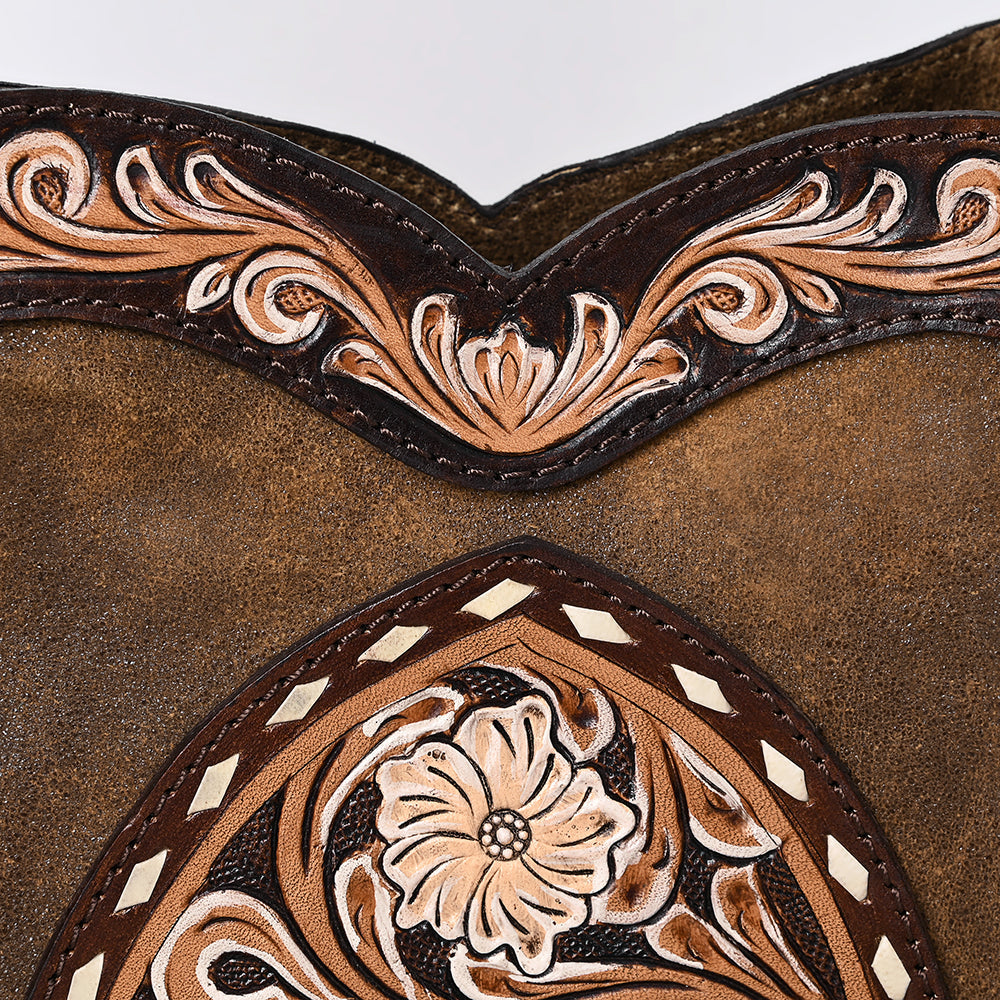 American Darling Crossbody Hand Tooled Genuine Leather
