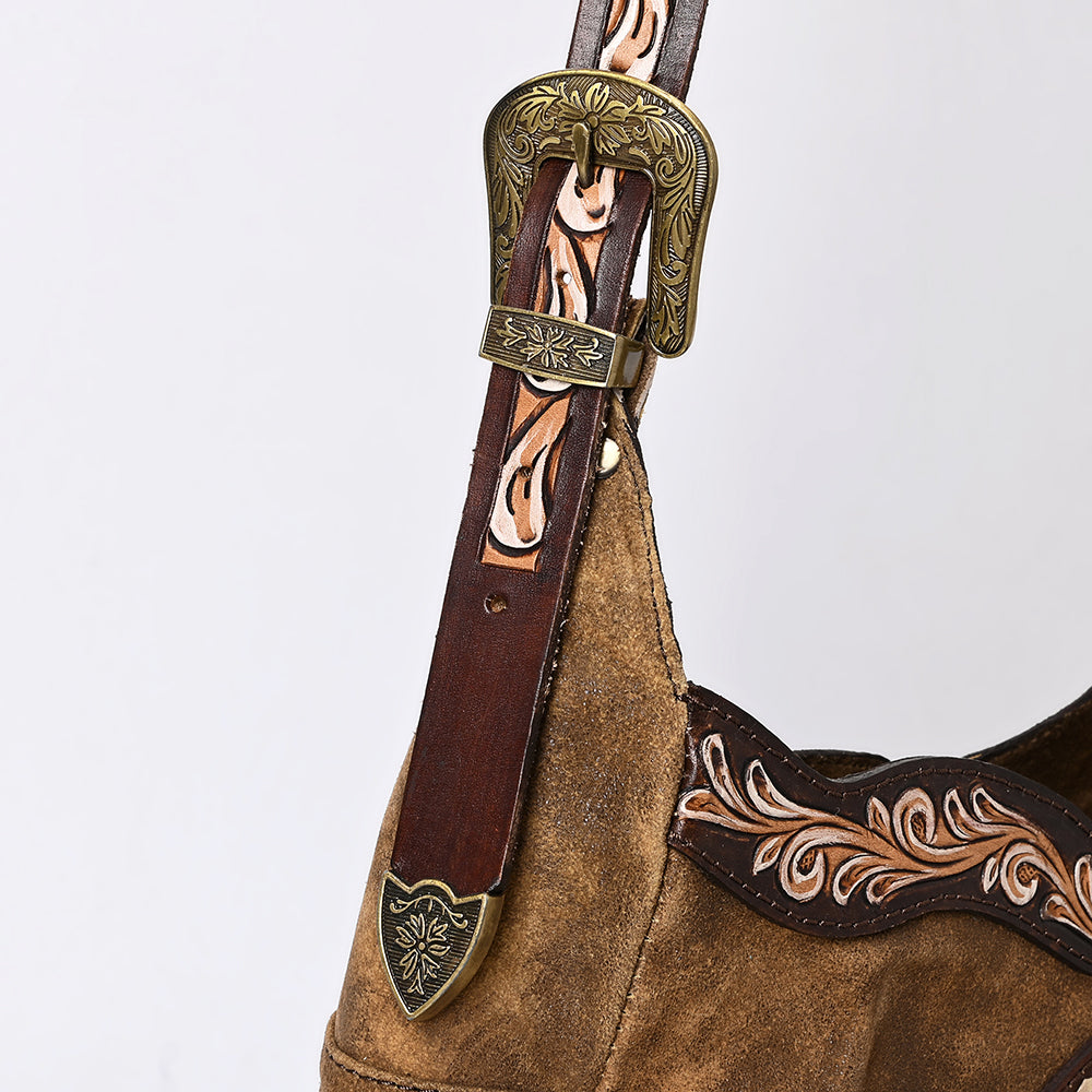 American Darling Crossbody Hand Tooled Genuine Leather