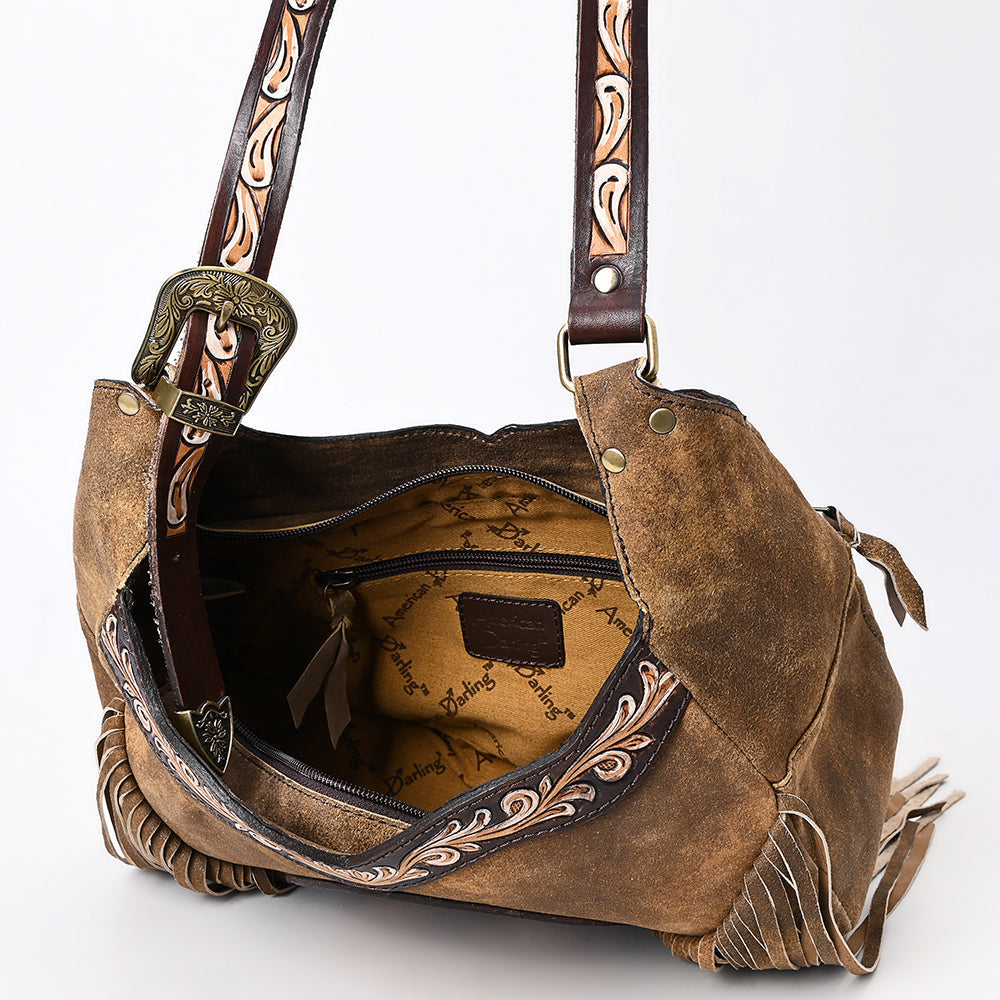 American Darling Crossbody Hand Tooled Genuine Leather