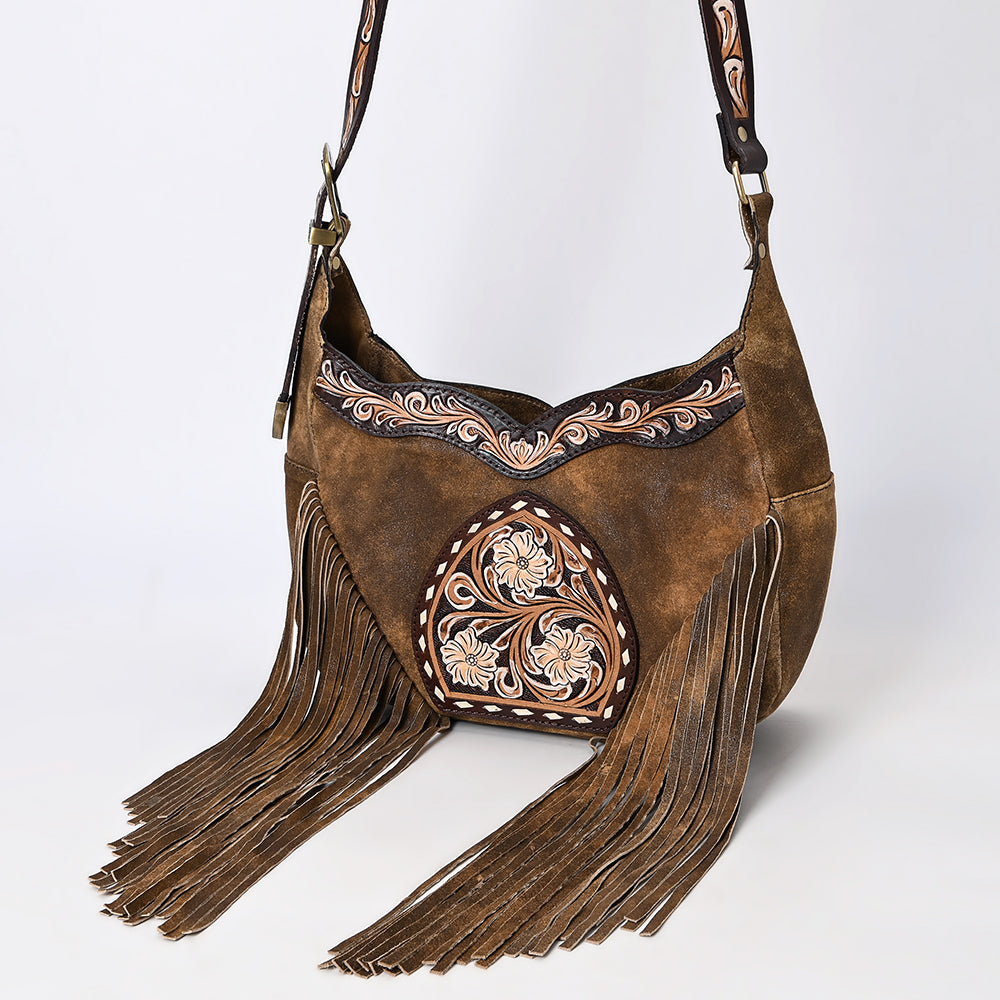 American Darling Crossbody Hand Tooled Genuine Leather