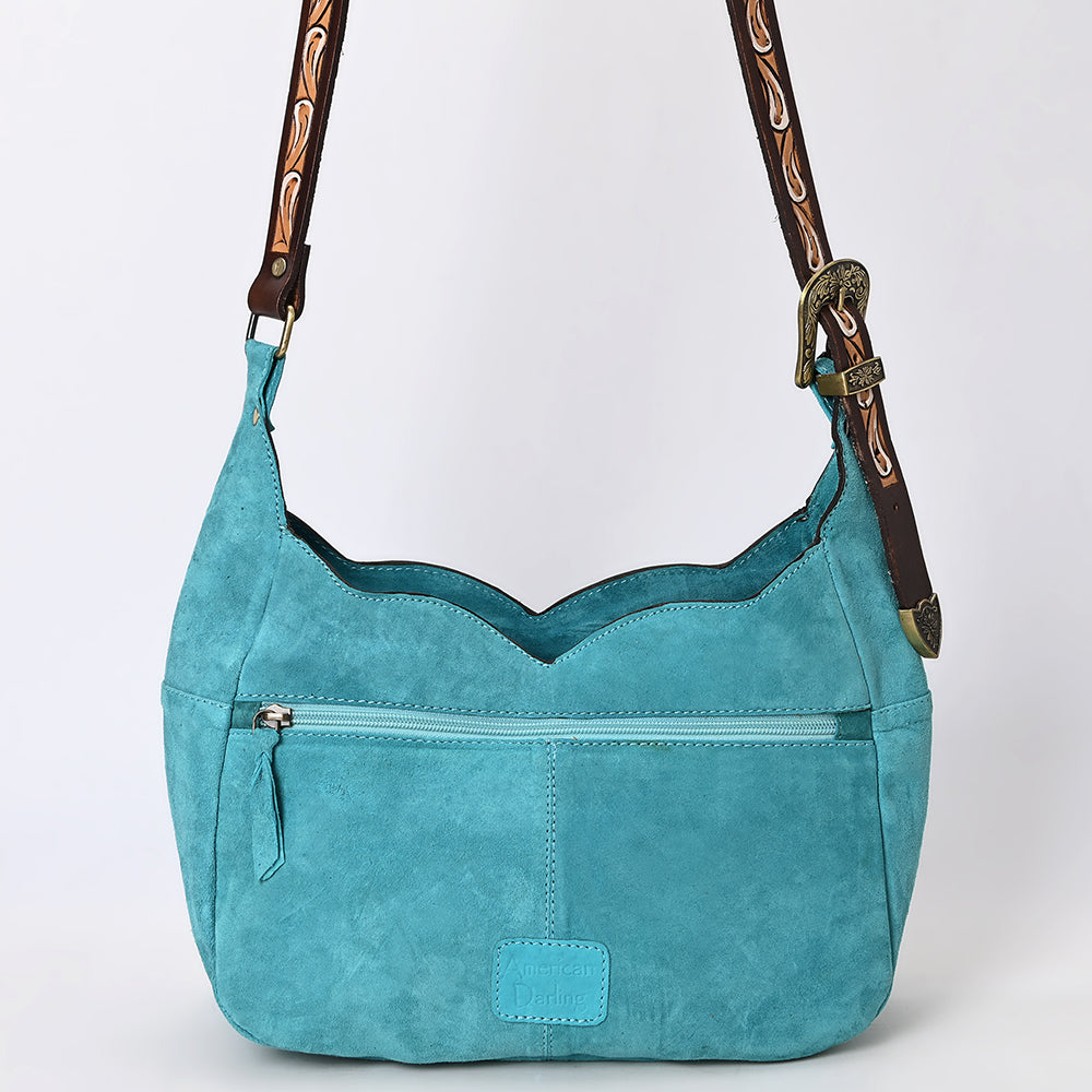 American Darling Crossbody Hand Tooled Genuine Leather