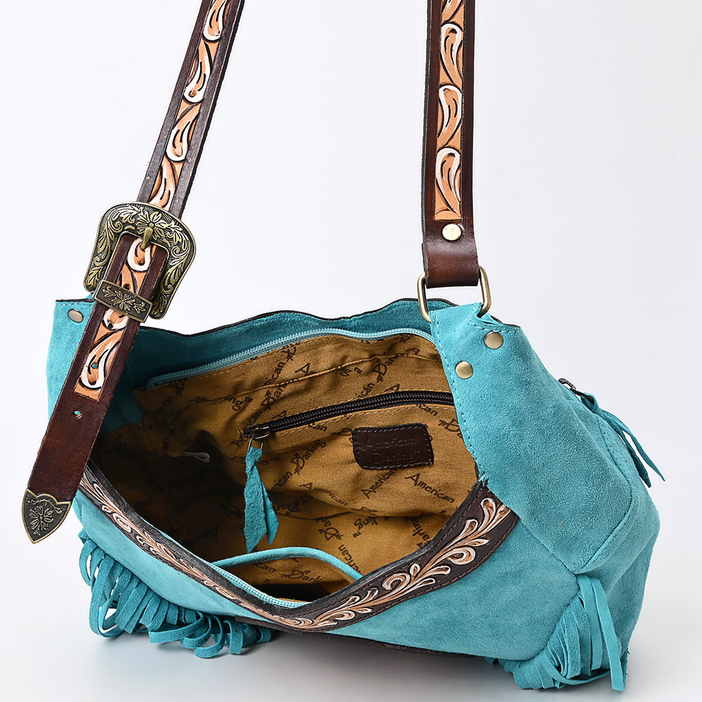 American Darling Crossbody Hand Tooled Genuine Leather
