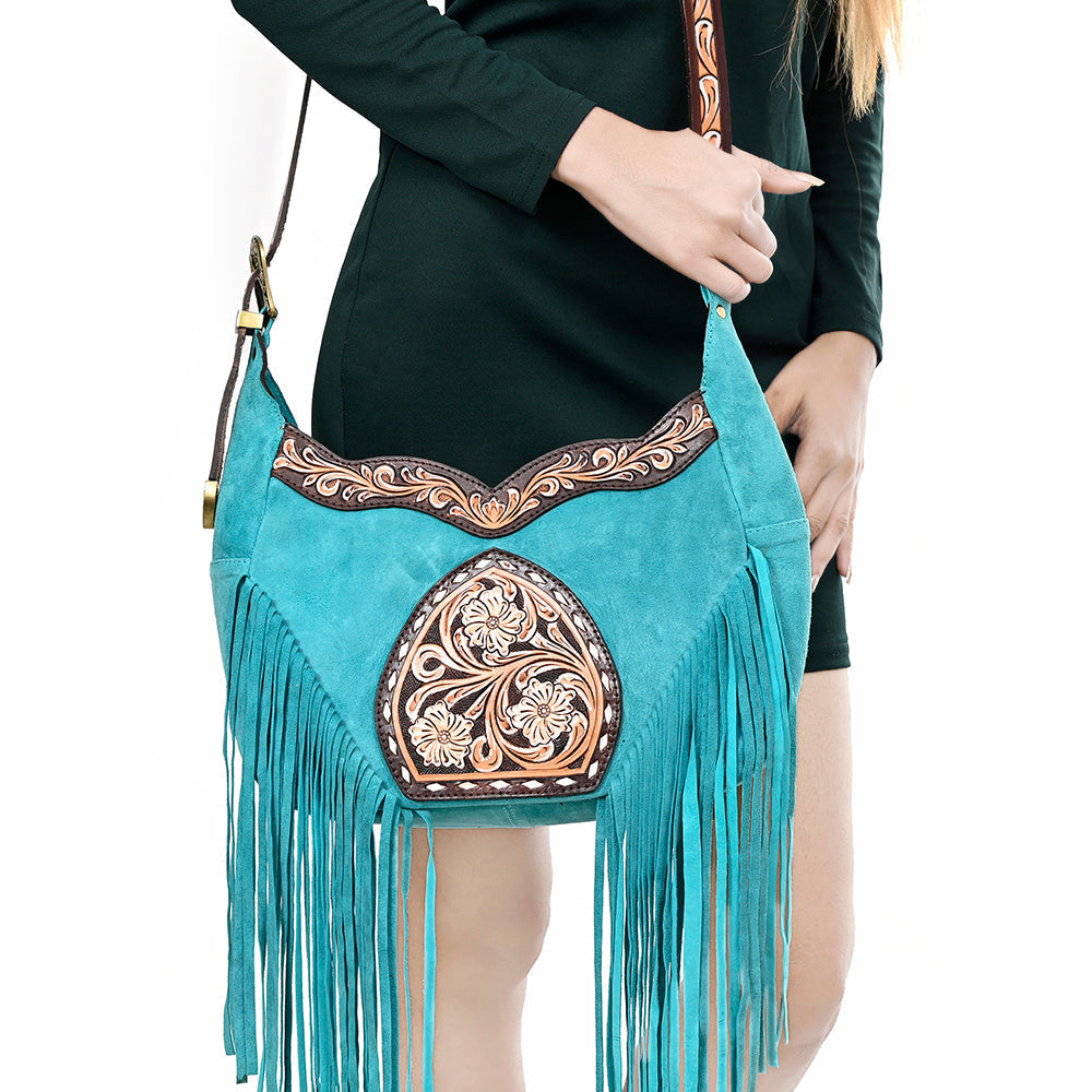 American Darling Crossbody Hand Tooled Genuine Leather