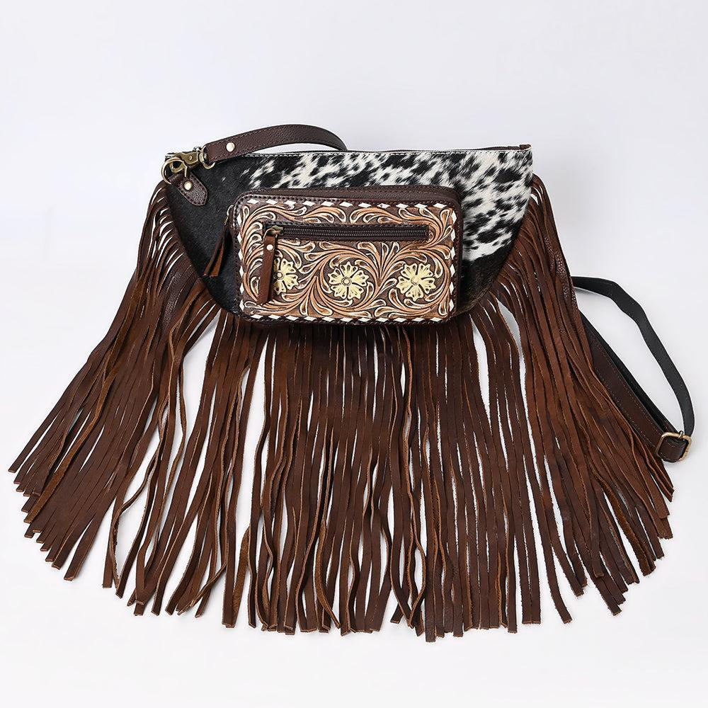 American Darling Hand-Tooled Genuine Leather Crossbody Bag