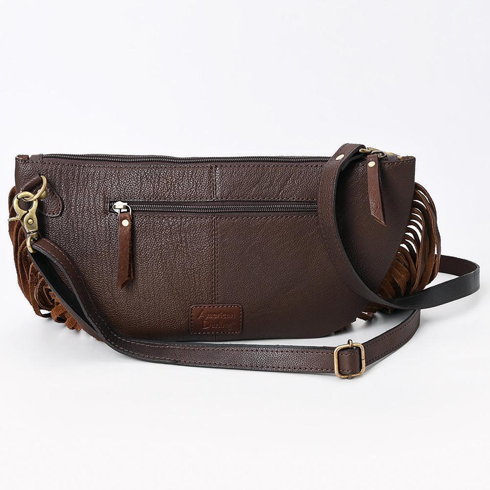 American Darling Hand-Tooled Genuine Leather Crossbody Bag