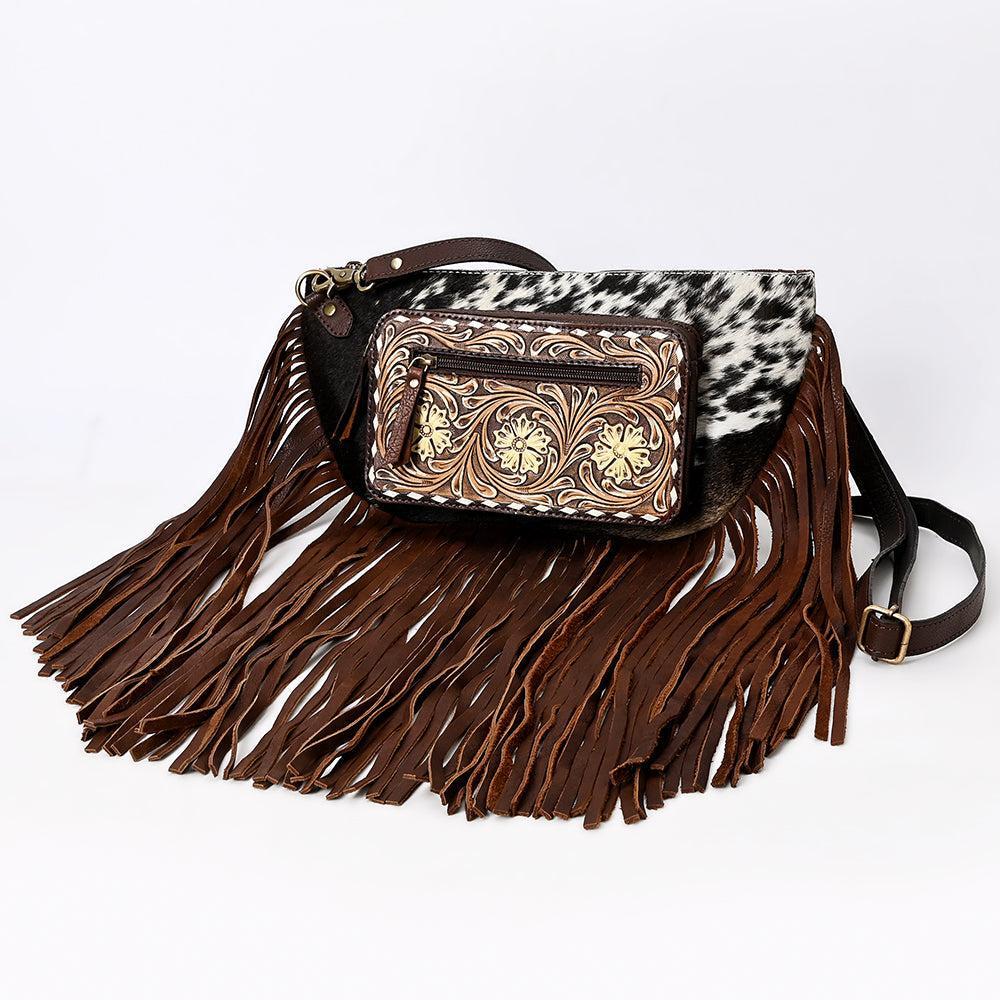 American Darling Hand-Tooled Genuine Leather Crossbody Bag