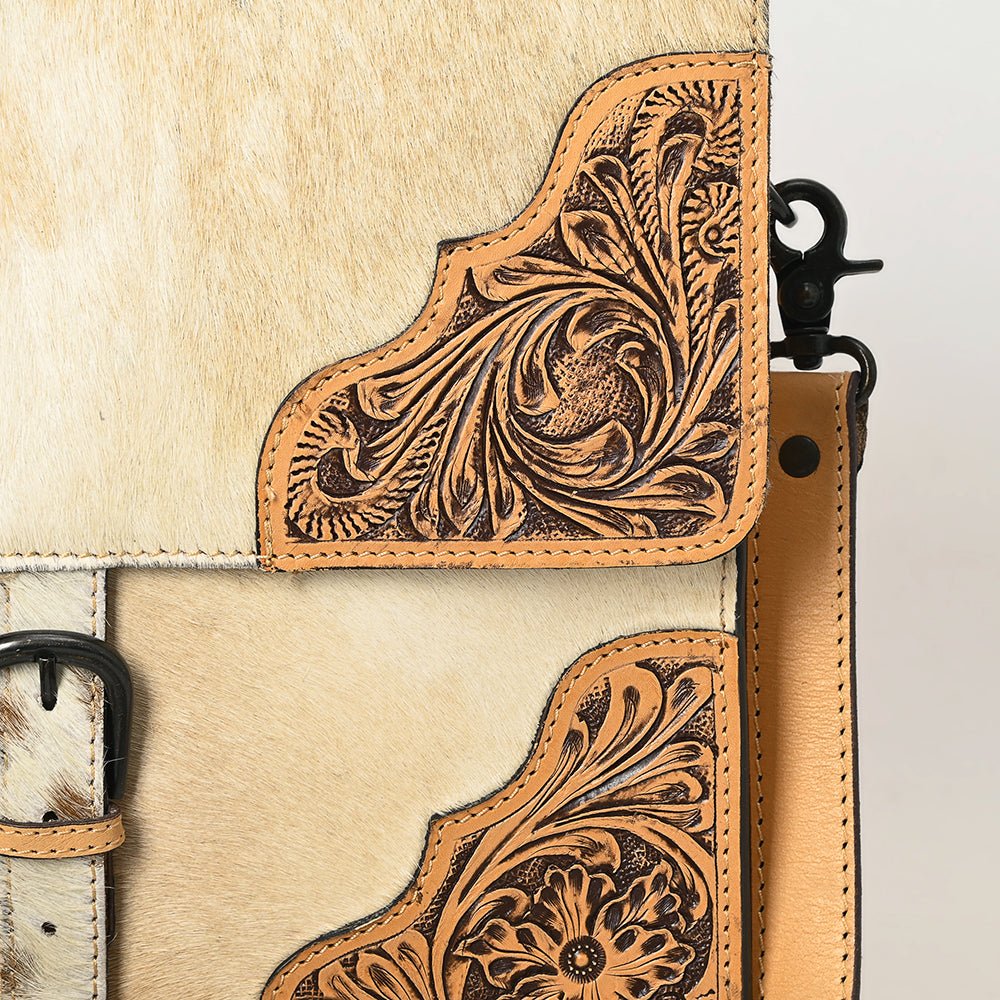American Darling Hand Tooled Hair-On Genuine Leather