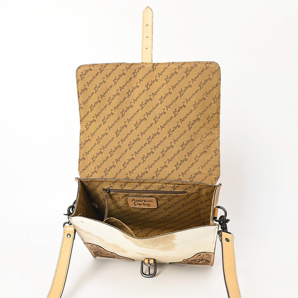 American Darling Hand Tooled Hair-On Genuine Leather